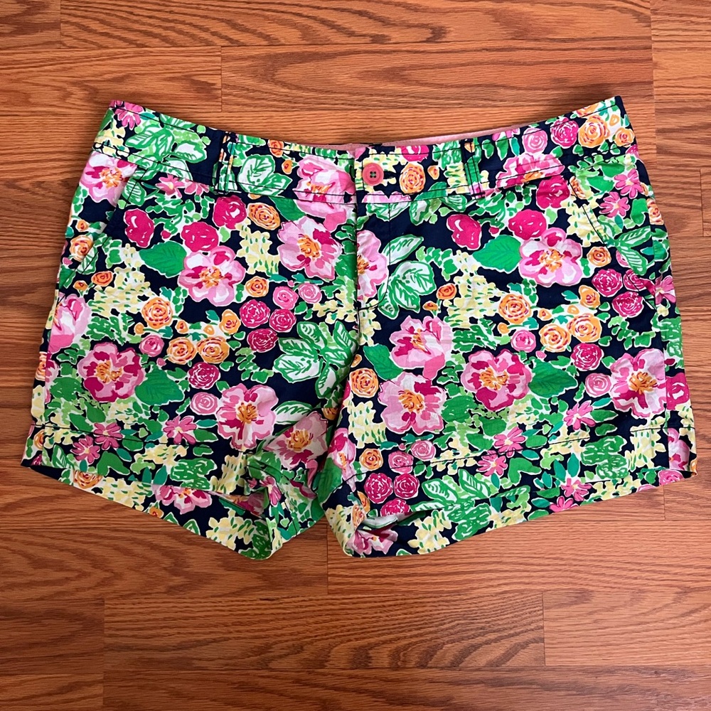 Lilly Pulitzer Pink and Green Callahan Shorts “Lilly Lives Hawaii”